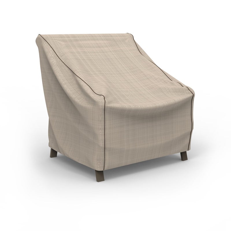 Budge P1W01PM1 English Garden Patio Chair Cover Heavy Duty and Waterproof, Medium, Tan Tweed - Image 1